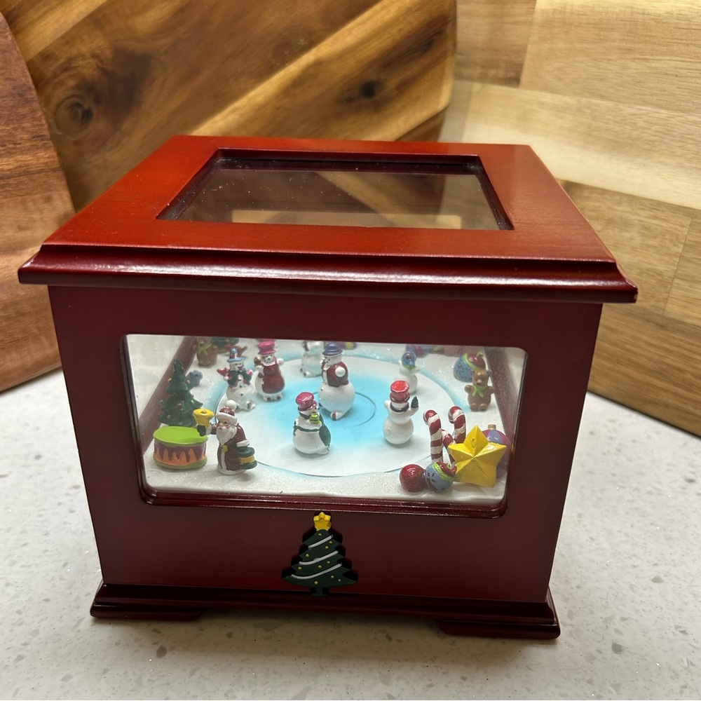 Mr. Christmas Showcase Snowman Wind Up Music Box